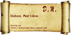 Dobos Marléne névjegykártya